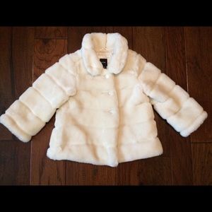 Baby Gap Cream Fur Coat size 4t